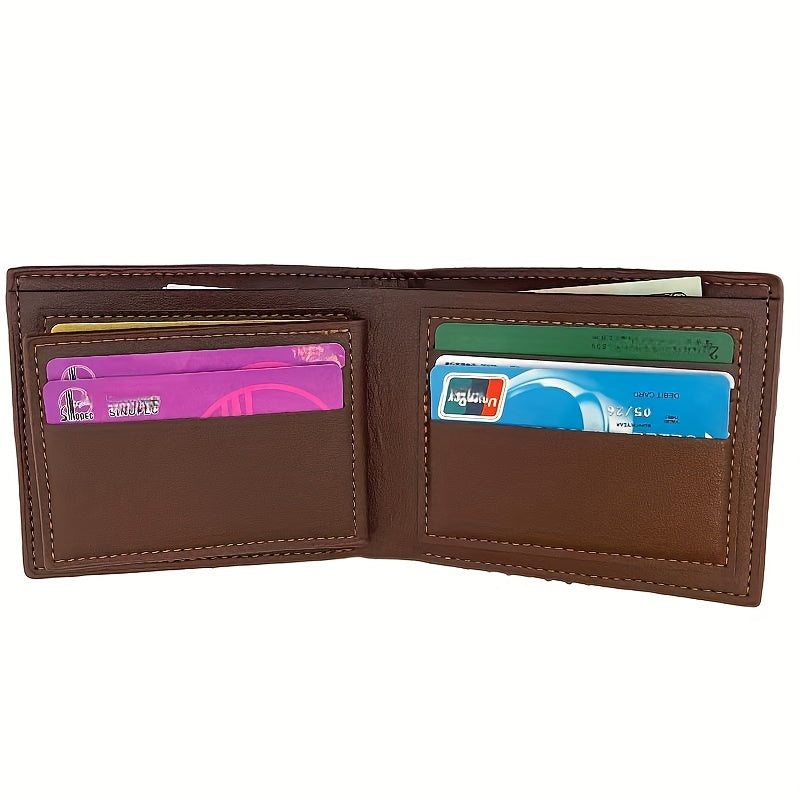 Men's Block Short Wallet Money Clip Card Holder Coin Purse