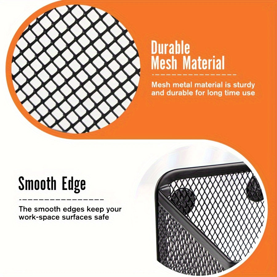 Mesh Pencil Case Pen Holder Desktop Storage Box