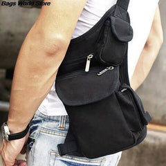 Canvas Waist Thigh Drop Leg Bag Tactical Motorcycle Riding Hip Fanny Pack