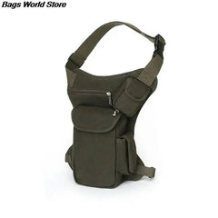 Canvas Waist Thigh Drop Leg Bag Tactical Motorcycle Riding Hip Fanny Pack