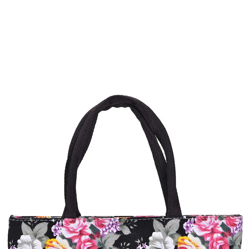 Floral Chinese-Style Women Handbag Canvas Tote Bag Shopping Purse