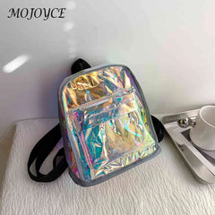 Transparent Backpack PVC Girls School Bag Student Bookbag Beach Rucksack
