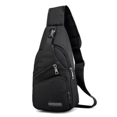 Men's Chest Bag Canvas Messenger Bag Large Capacity Oxford Cloth Shoulder Bag