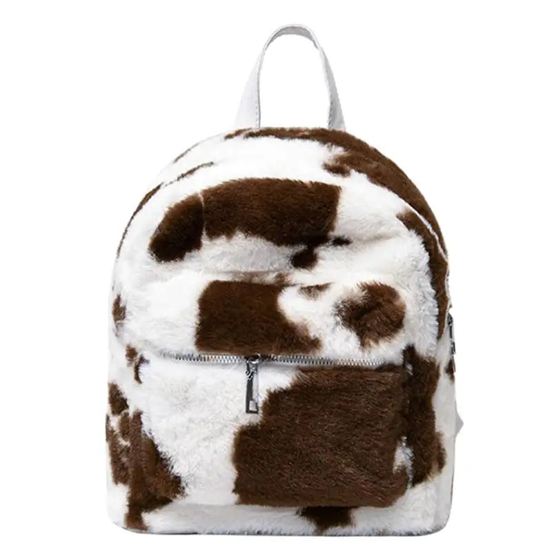 Plush Mini Backpack Travel Bag Women Girls
