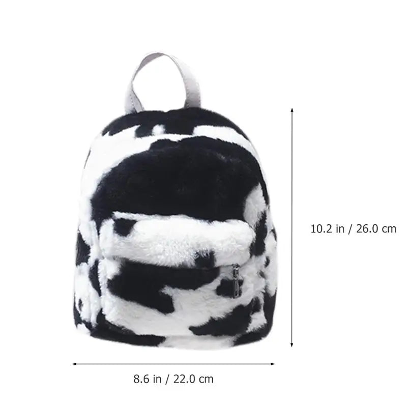 Plush Mini Backpack Travel Bag Women Girls