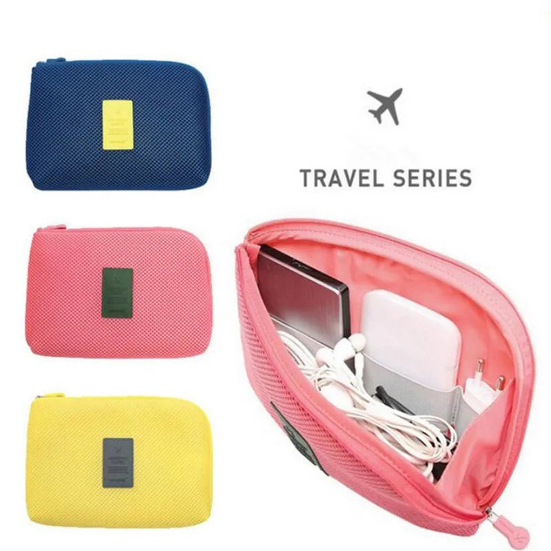 Portable Data Cable Storage Bag Organizer Case for Headphone Line