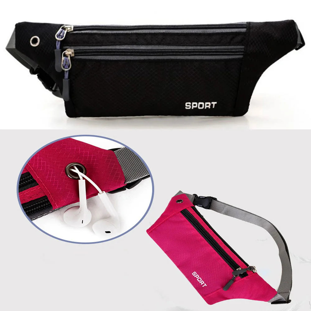 Waterproof Sports Chest Shoulder Bag Running Zip Bag
