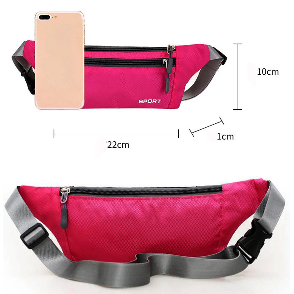 Waterproof Sports Chest Shoulder Bag Running Zip Bag