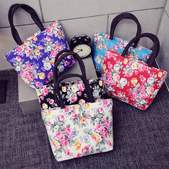 Floral Women Handbag Canvas Casual Tote Bag Shopping Bag