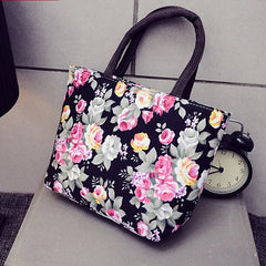Floral Women Handbag Canvas Casual Tote Bag Shopping Bag