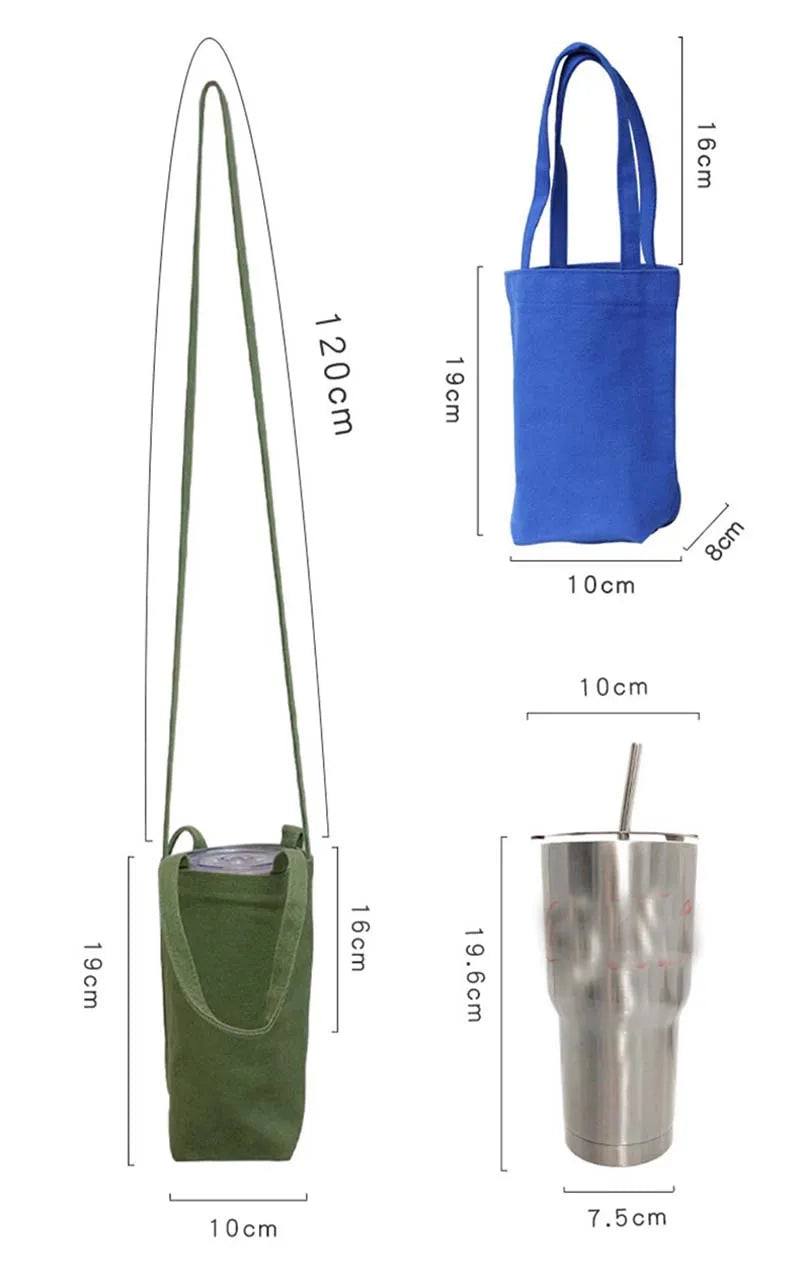 Portable Water Bottle Bag Coffee Bottle Holder Shoulder Bag