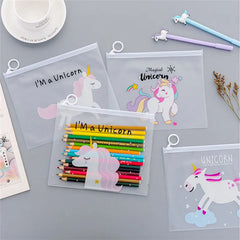 Transparent Pattern Case Cosmetic Bag Cactus Unicorn Leopard Makeup Travel Box
