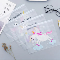 Transparent Pattern Case Cosmetic Bag Cactus Unicorn Leopard Makeup Travel Box