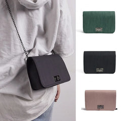 Women Chain Crossbody Bag Small Shoulder Bag PU Buckle B88