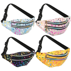 Holographic Waist Pack Bags Glitter Fanny Pack Waterproof Belt Bag