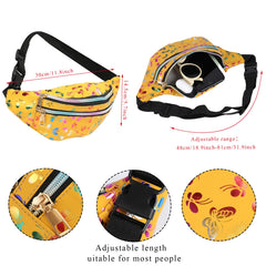 Holographic Waist Pack Bags Glitter Fanny Pack Waterproof Belt Bag