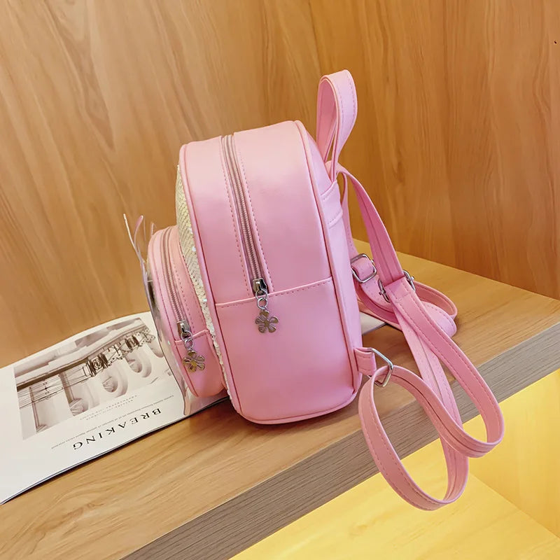 Kids Sequin Butterfly Schoolbag Water Proof Cartoon Backpack