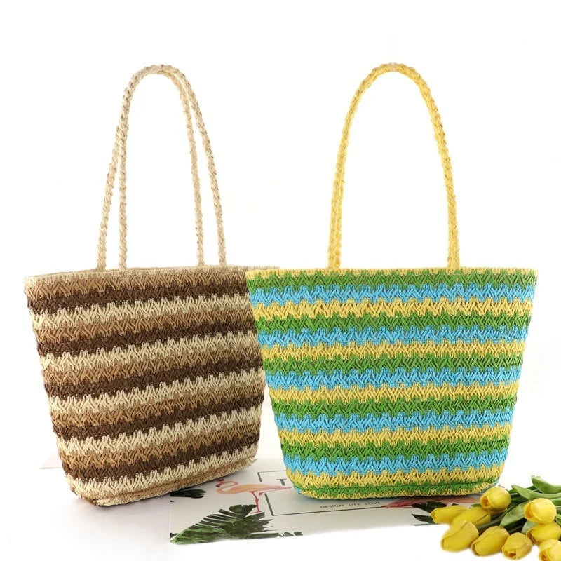 Straw Woven One-shoulder Bag Leisure Female Beach Bag