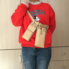 Hip Hop Women Belt Bag Streetwear PU Leather Crossbody Chest Bag Female Purse