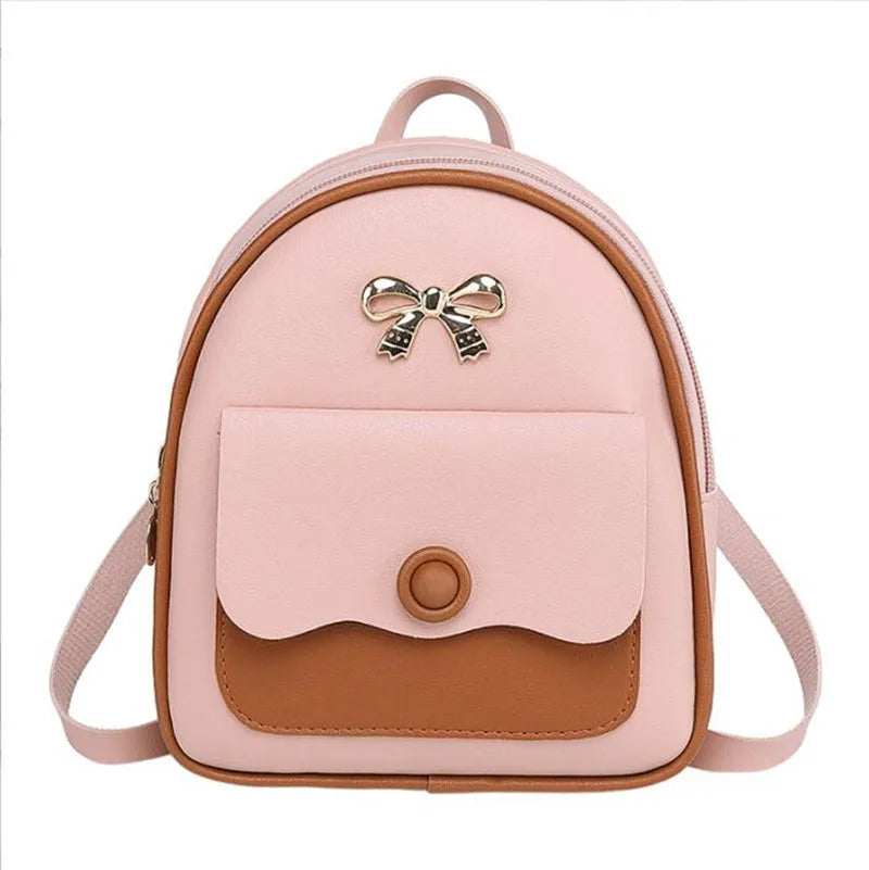2 PCS Womens Mini Backpack Casual Shoulder Bag Mobile Phone Purse Small Bag