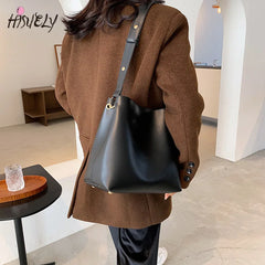 Retro Crossbody Bags for Women Shoulder Bag Handbag PU Leather Bucket Bag