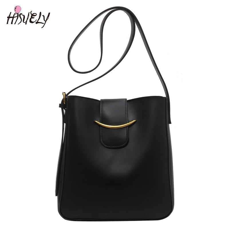 2 Pcs Vintage Small PU Leather Bucket Crossbody Bags For Women