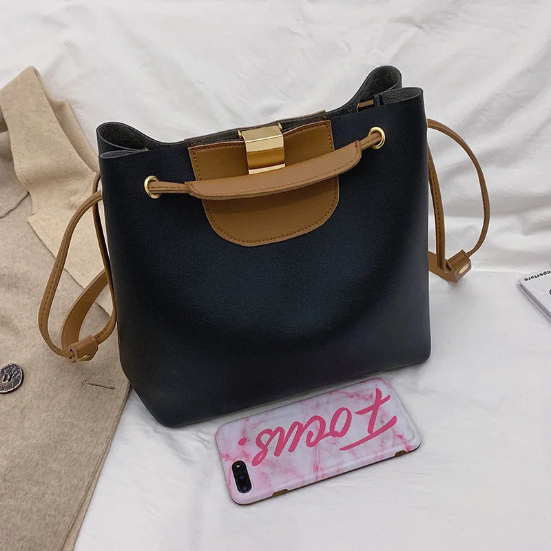2-Piece Winter Bag Set: Tote Handbags, Shoulder Bags, Clutch Crossbody