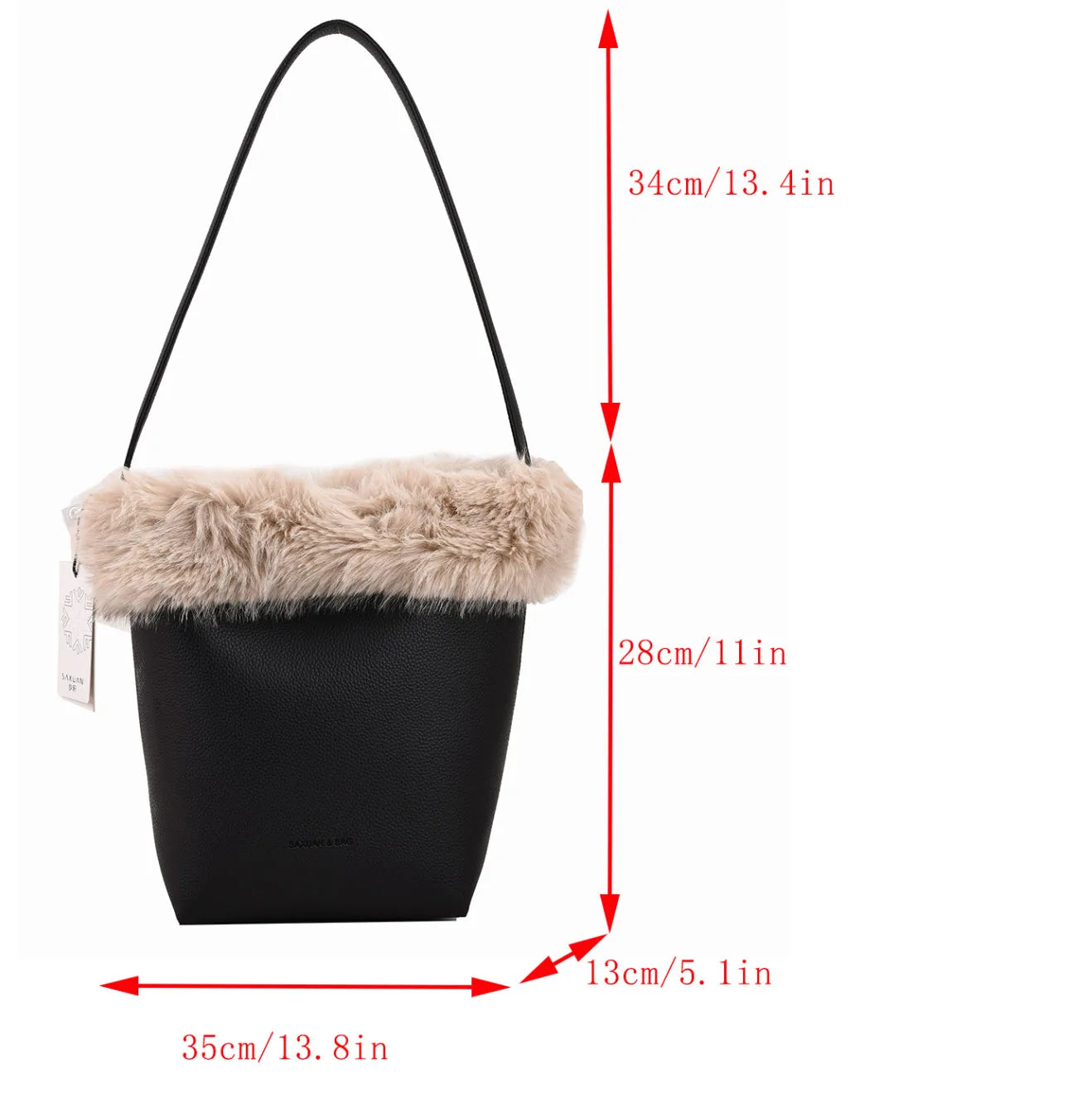 2 Sets PU Leather Shoulder Bags for Women Travel Lady Handbag