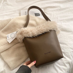 2 Sets PU Leather Shoulder Bags for Women Travel Lady Handbag