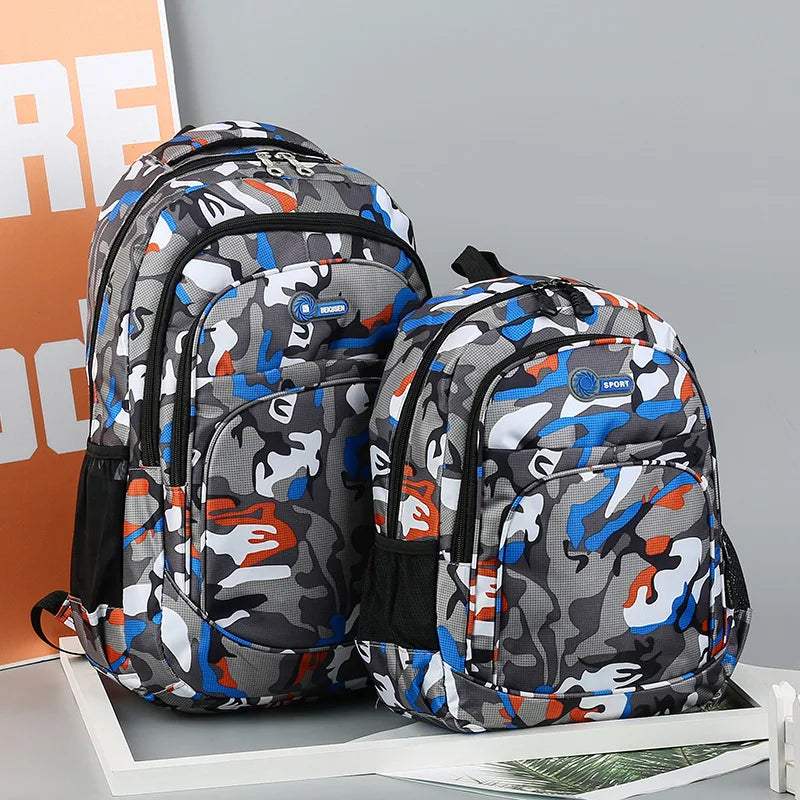 Camouflage Waterproof School Bags for Boys Girls Orthopedic Backpack