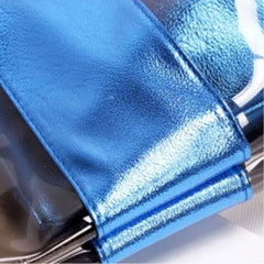 Women Beach Bag Set PVC Transparent Shoulder Bag with Purse