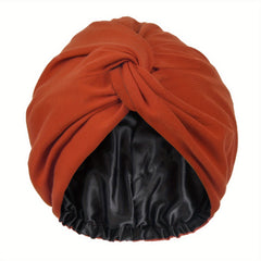 Satin Bonnet Sleep Cap Adjustable Knotted Turban Hat for Curly Hair