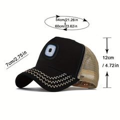 Rechargeable Lighted Baseball Cap Night Fishing Outdoor Hat