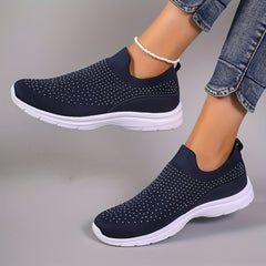 Women's Rhinestone Tennis Sports Shoes Lightweight Breathable Non slip