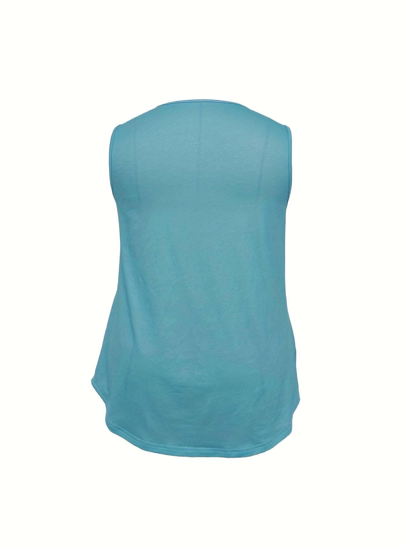 Women's Plus Tie Dye Sleeveless V Neck Tank Top
