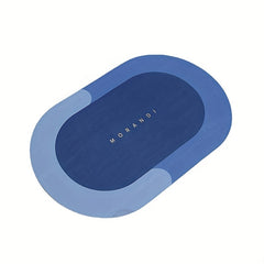 Letter Graphic Bath Mat Toilet Foot Pad Modern Rubber Anti slip Bath Rug