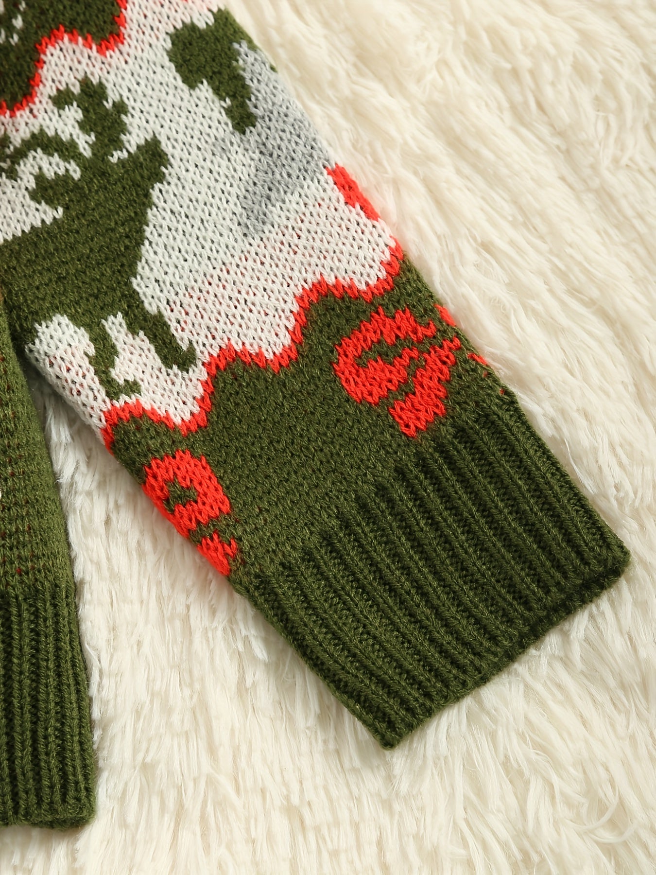Christmas Jacquard Knit Little Girls Sweater