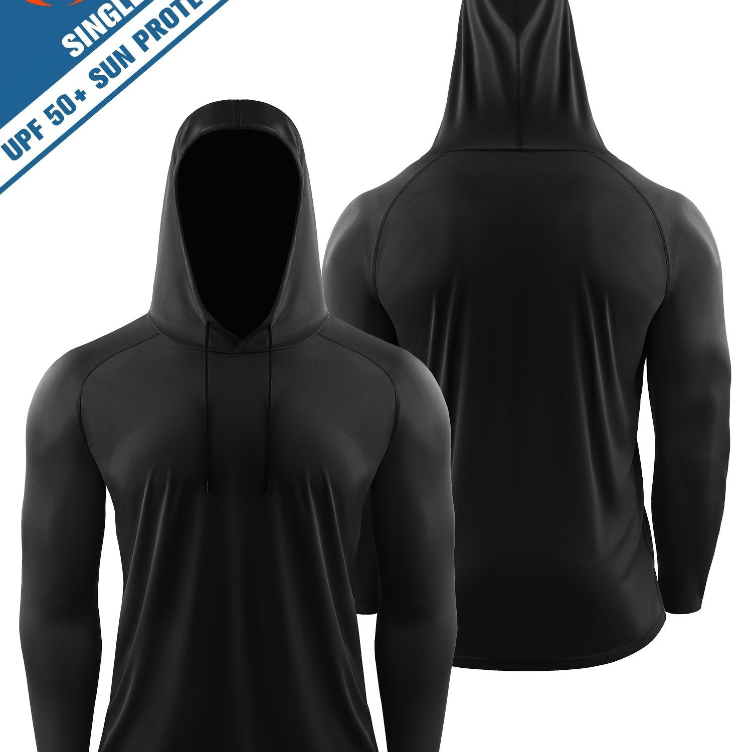 Men's UPF 50 Hooded Athletic Shirt for Sun Protection