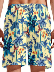 Tropical Forest Birds and Plants Shorts with Pockets