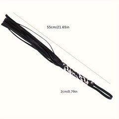 Zebra Print PU Leather Riding Crop For Equestrian Sports Durable Whip