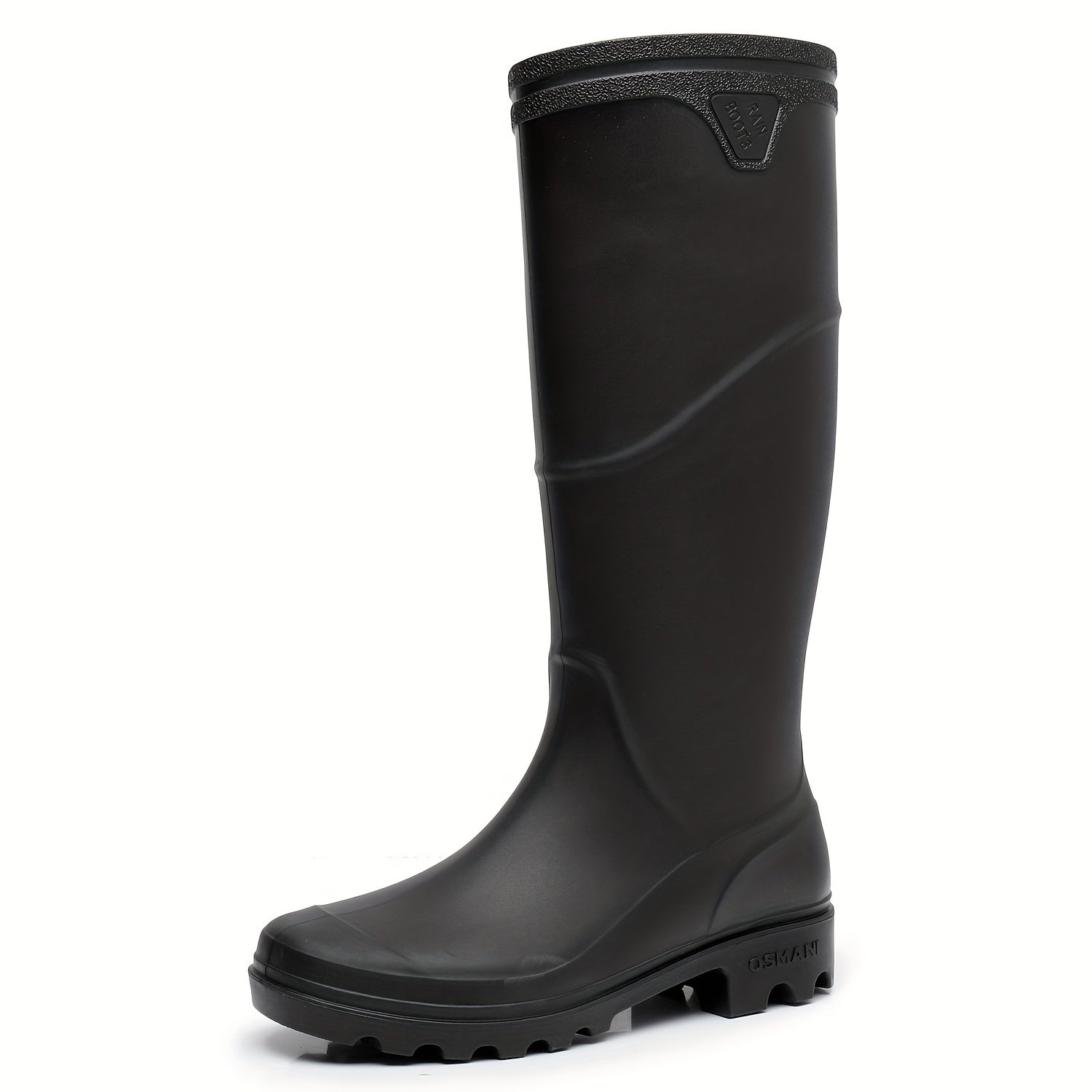 Men's High Top Rain Boots, Waterproof Non-slip Galoshes