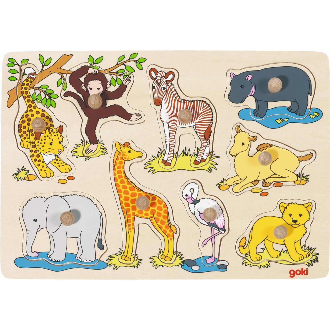 African Baby Animals Puzzle Set - 9 Pieces