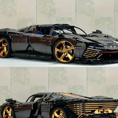 3778pcs Building Blocks Set, Golden Supercar 42143 Toy