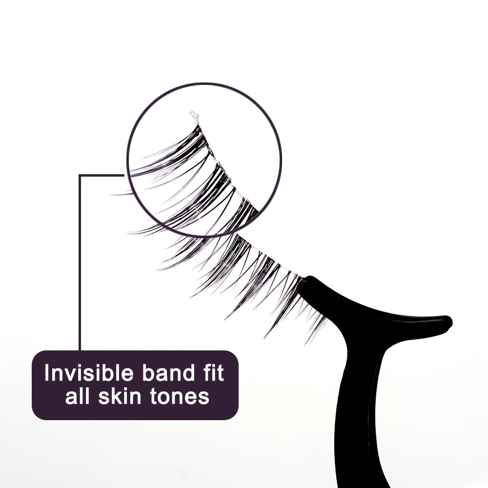 Natural Look False Eyelashes Short & Japanese Lashes Clear Band