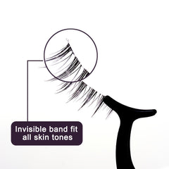 Natural Look False Eyelashes Short & Japanese Lashes Clear Band