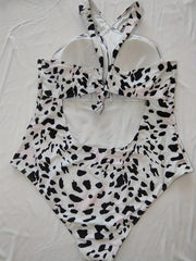 Halter Neck One Piece Swimsuit High Stretch
