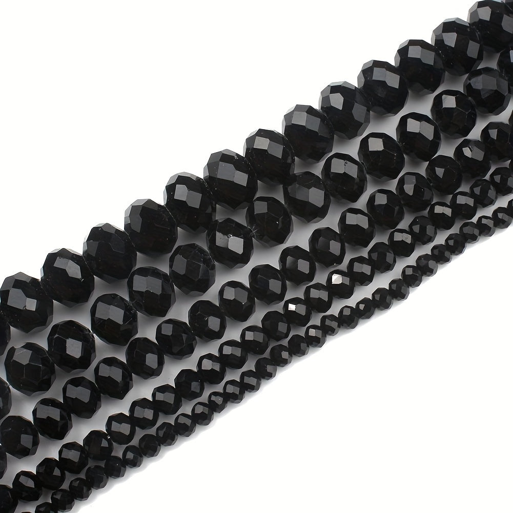 Crystal Stone Beads Rondelle Wheel Faceted Glass Spacer Beads 15in