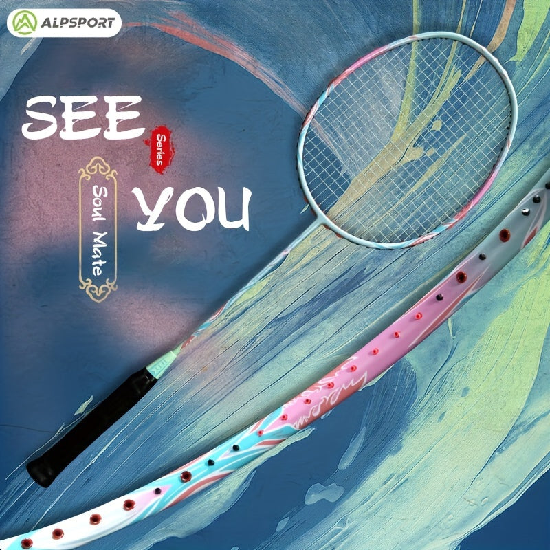 ALP DJ Badminton Racket Full Carbon Fiber Lightweight Flexible Gift