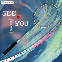 ALP DJ Badminton Racket Full Carbon Fiber Lightweight Flexible Gift