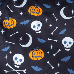 Skull Pumpkin Print Bandana Navy Halloween Neckerchief Hip Hop Head Wraps
